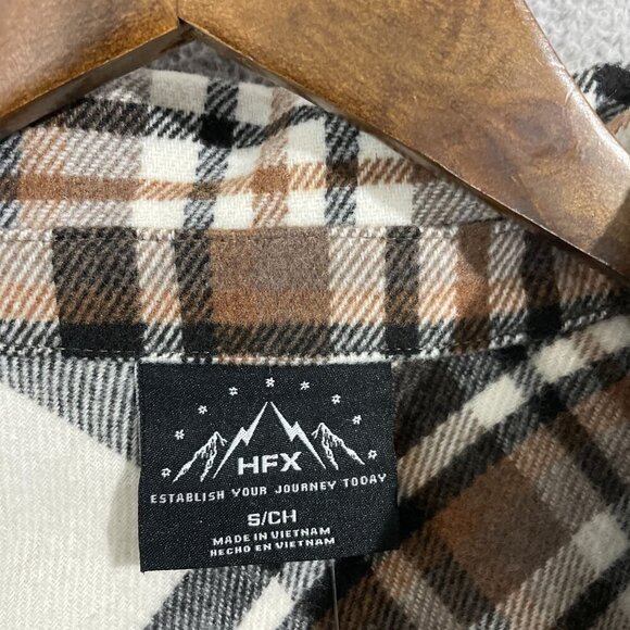 NEW Hfx Women's S Plaid Flannel Shacket S Snap Button - Picture 4 of 9